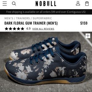 Nobull superfabric trainer Nw /whit box  Dark flor